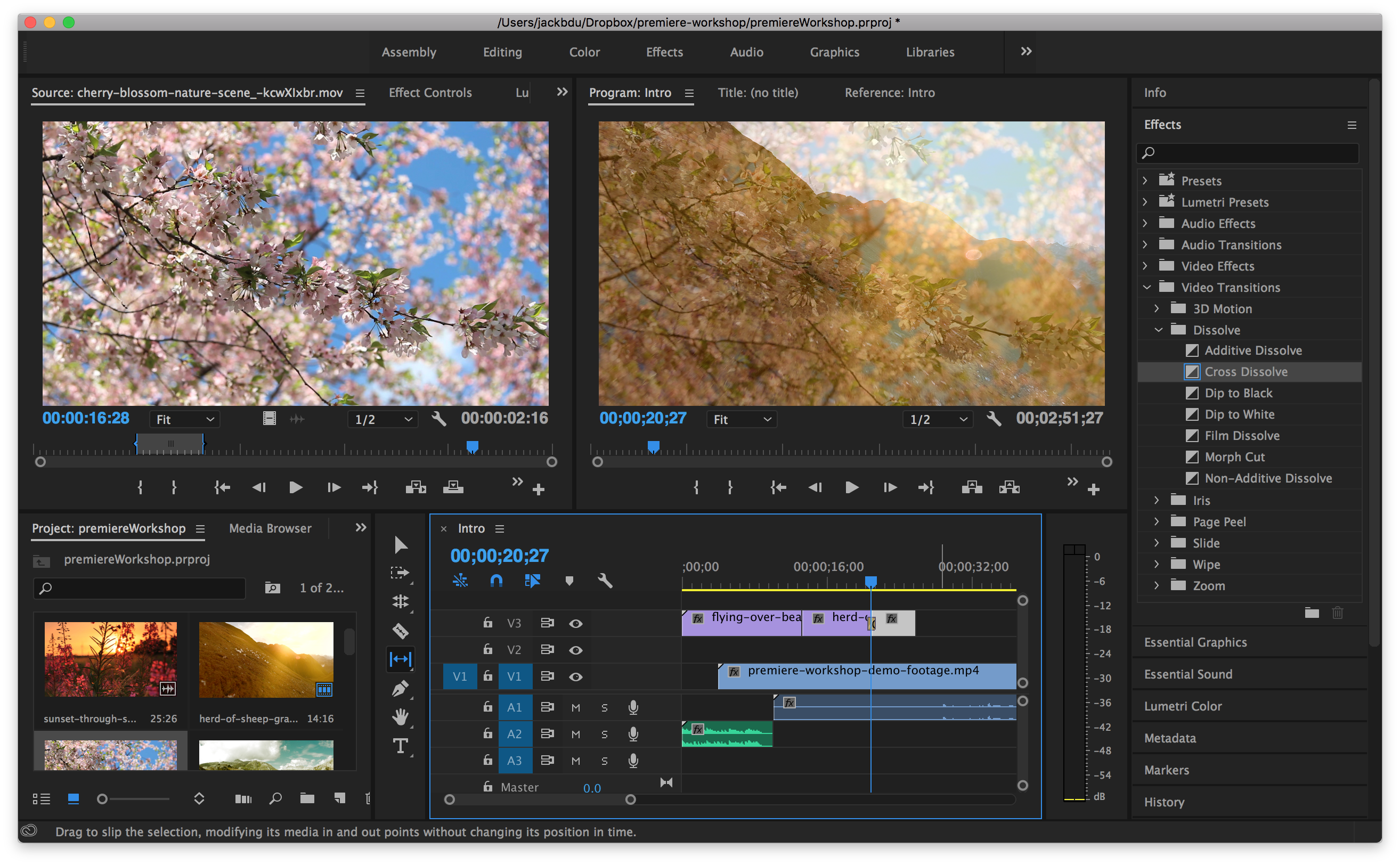 Workspace - Transitions